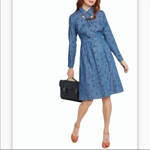 Modcloth Denim Number Dress